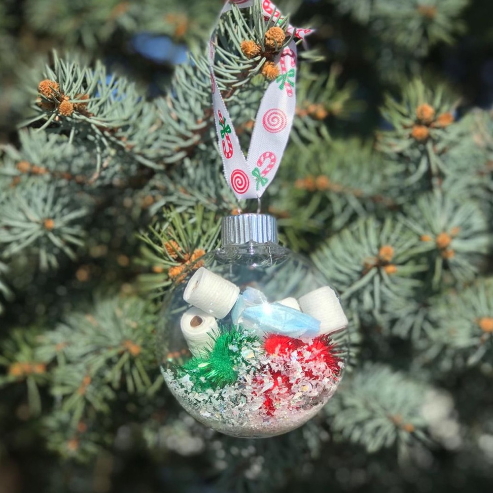 Quarantine Ornament  Mini Toilet Paper Mini Mask